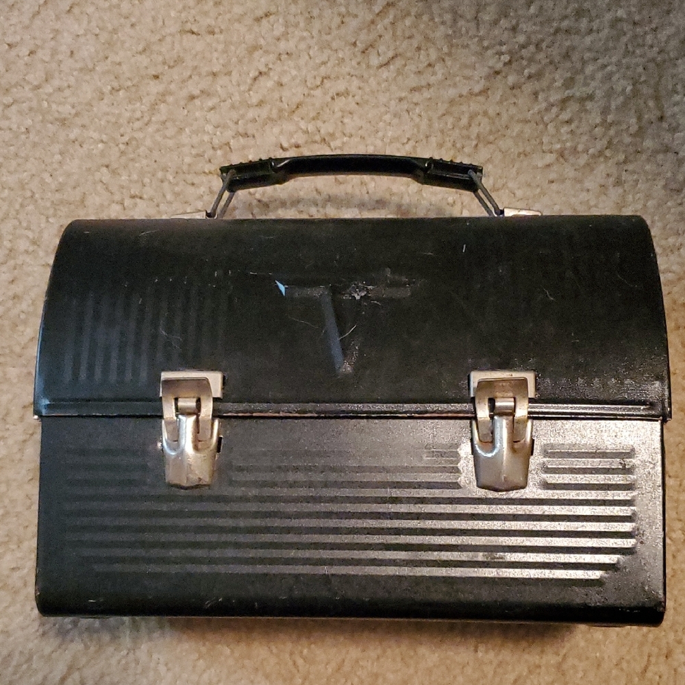 Vintage Black Metal Lunchbox